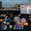T17 Karaoke Machine Comes with 2 Wireless Karaoke Microphones, Portable Bluetooth Speaker Home Karaoke 0K System, with Rgb Colorful Lights 6