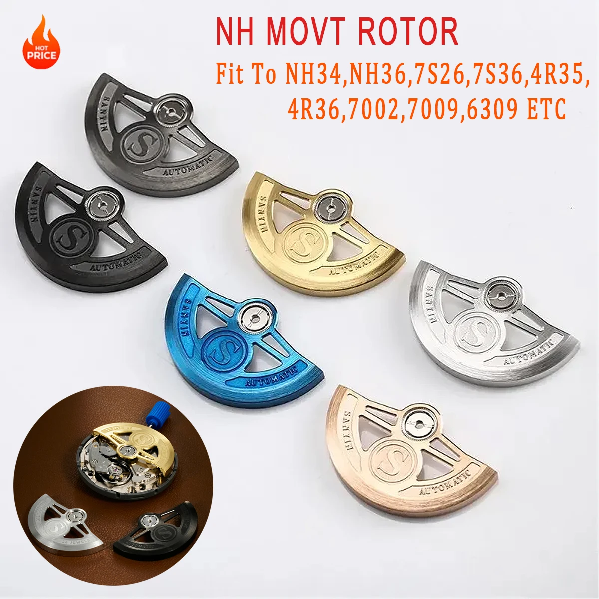Automatic Movement Oscillating Weight Hammer Rotor - Premium Replacement Part