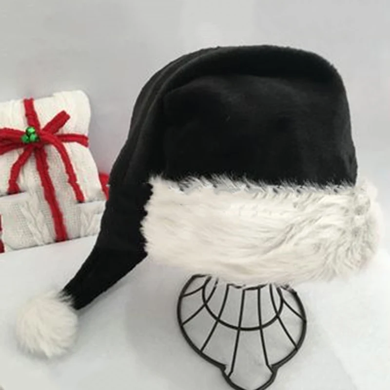 Christmas Hat Christmas Beanie Hat Thick Plush Adult Christmas Decorations Santa Claus New Year Gift Warm Winter Household Products Holiday Supplies