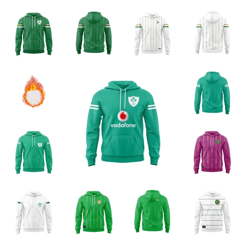 

2023 IRELAND RUGBY Home and away Rugby Training Jersey Hoodie