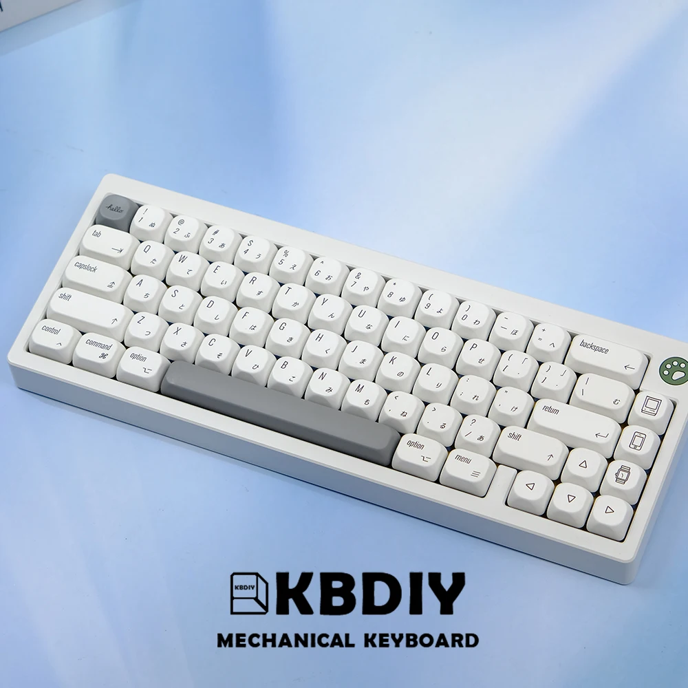 KOA PBT, estilo ISO Mac, teclados brancos