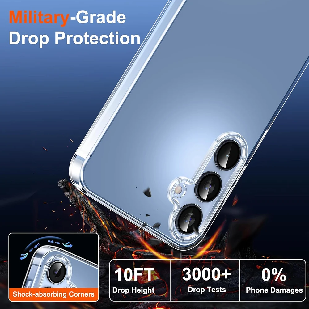 Transparente weiche Silikonhülle für Samsung Galaxy A55 A35 A25 A15 A54 A34 A24 A14 5G, ultradünne, klare Rückseite, schlanke Schale, 24_voghion.com