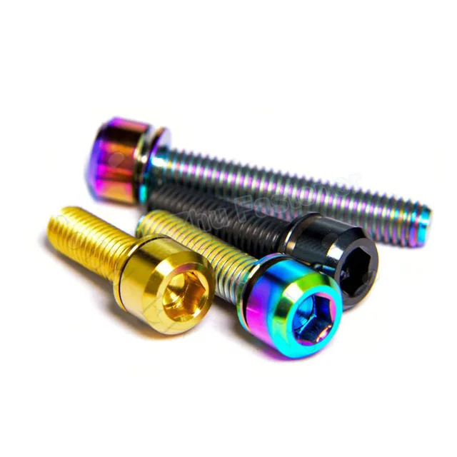 Vite Bici Componenti Shimano Vite In Titanio M6 DIN912 – Per Bici, MTB, E-bike Tuning, Con Testa Esagonale Interna Vite Titanio Bicicletta - Foto 10