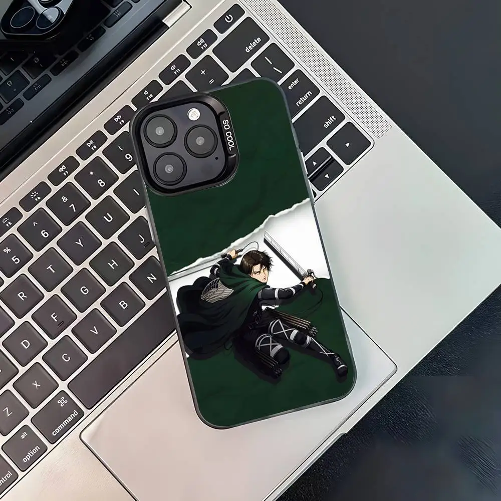 Levi Ackerman Attack on Titan Black Matte Shockproof Phone Case
