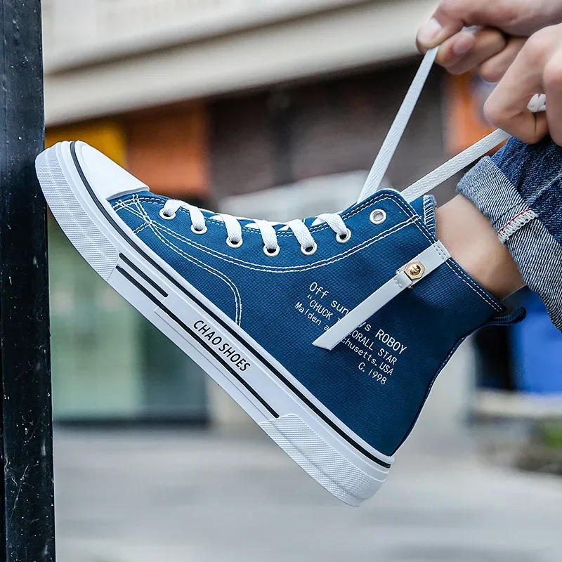 Men Sneakers Men Shoes Vulcanize Canvas Shoes High Top Sport Shoes Casual Breathable Platform Shoes Man Trainers Tenis Masculino - 4