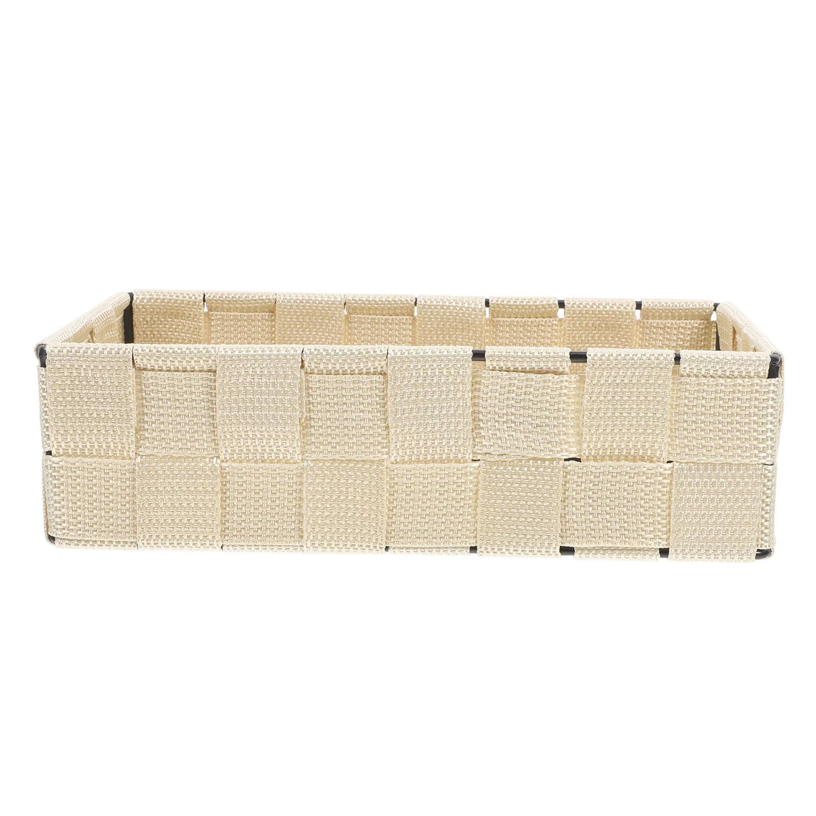 Storage Basket Bathroom Accessories Countertop Baskets Woven with Lid for Closet Organization Weave Organizer Books