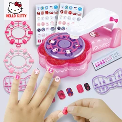 Autocollants d'ongles pour enfants, Kawaii, figurine de dessin animé Disney la reine des neiges 2, sécurité, Machine de manucure princesse Non toxique, ensemble jouet pour filles 