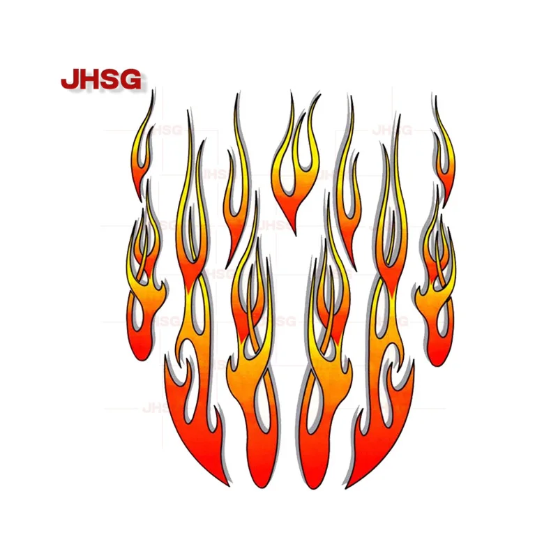 

Sticker Flame Exquisite Car Sticker Vinyl Waterproof Decal Helmet Motorcycle Laptop Decoration PVC Customizable