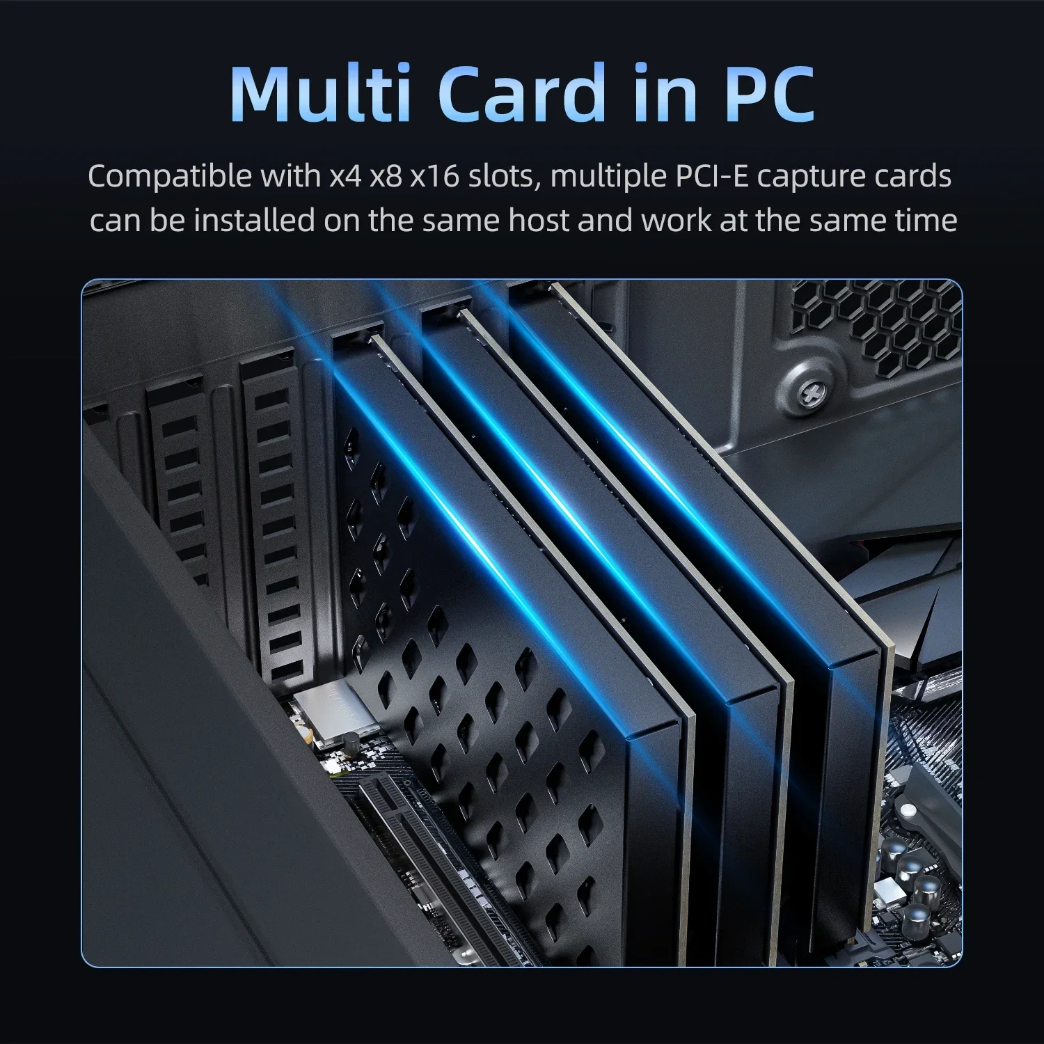 유니쉰 2채널 4K60 4K PCI-e 인터페이스 비디오 캡처 카드 장비