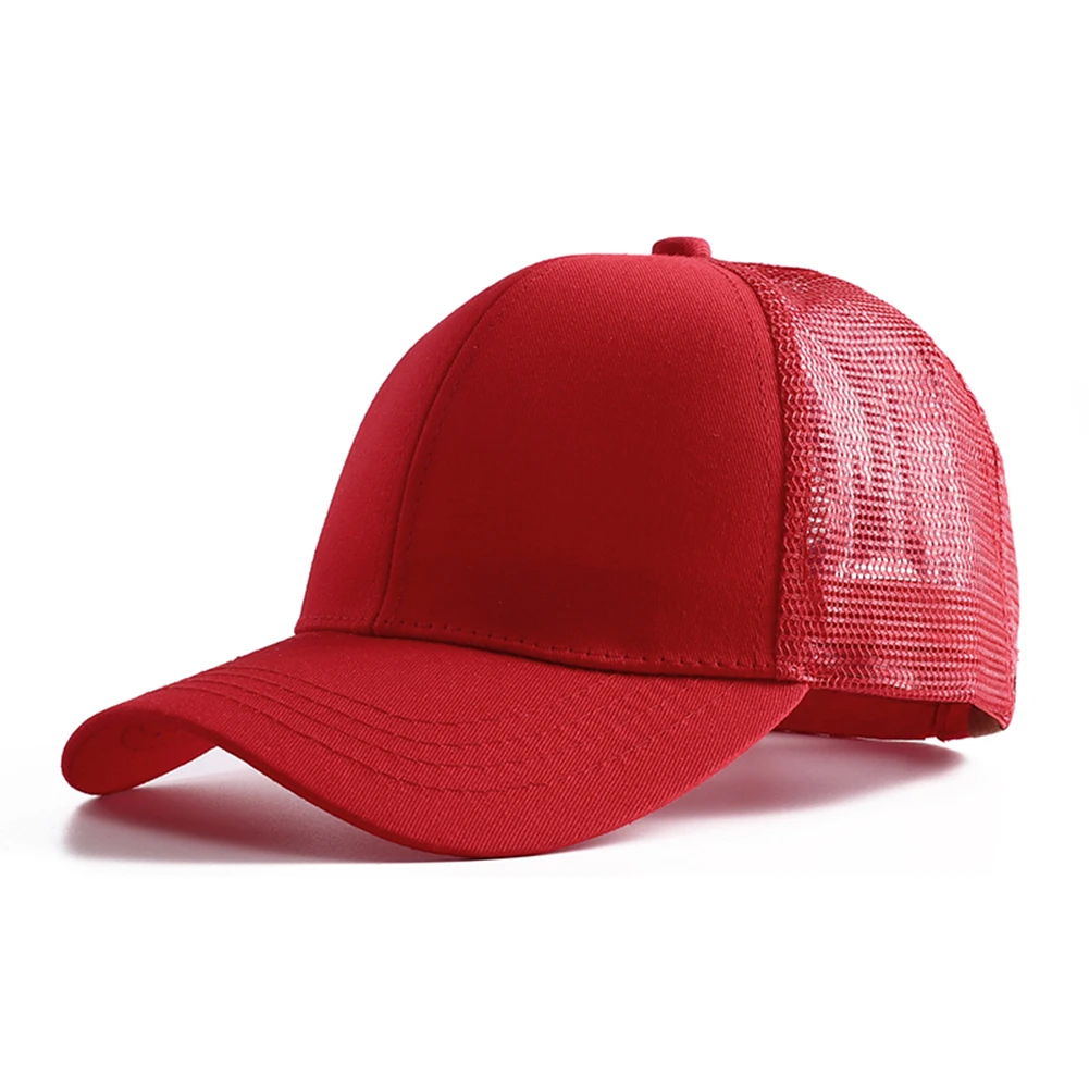 baseball cap new summer camouflage mesh trucker hat snapback cap chapeau Femme fashion messy hair bun ponytail baseball caps for women
