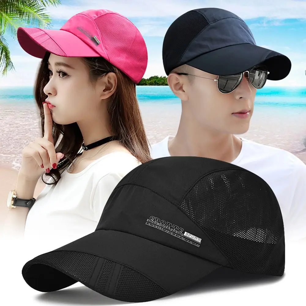 Spring Summer Sports Cap Quick Drying Lightweight Sun Visor Cap Breathable Outdoor Leisure Fishing Baseball Hat For_voghion.com