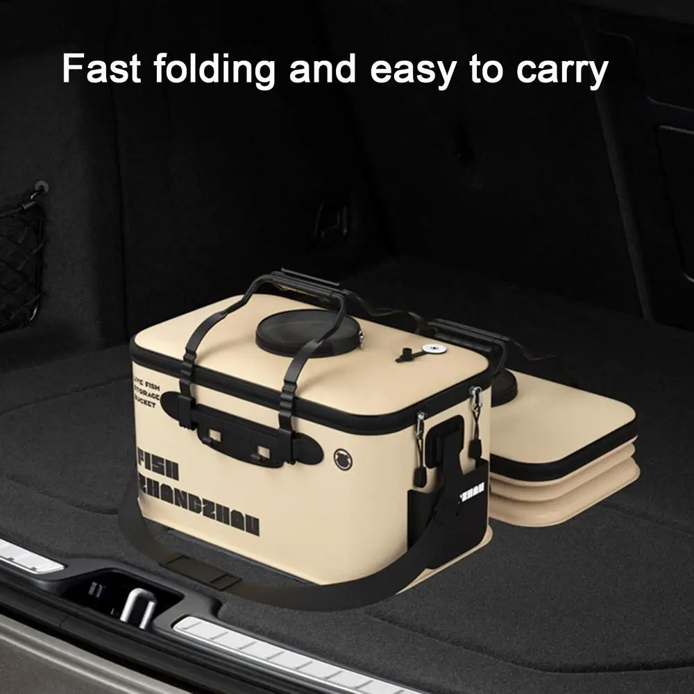 Description Picture 6 of itemFishing Bucket Folding Fish Bait Bucket EVA Water Tank 12L/22L Fishing Tackle Live Fish Box Portable Water Bag For Camp fishing