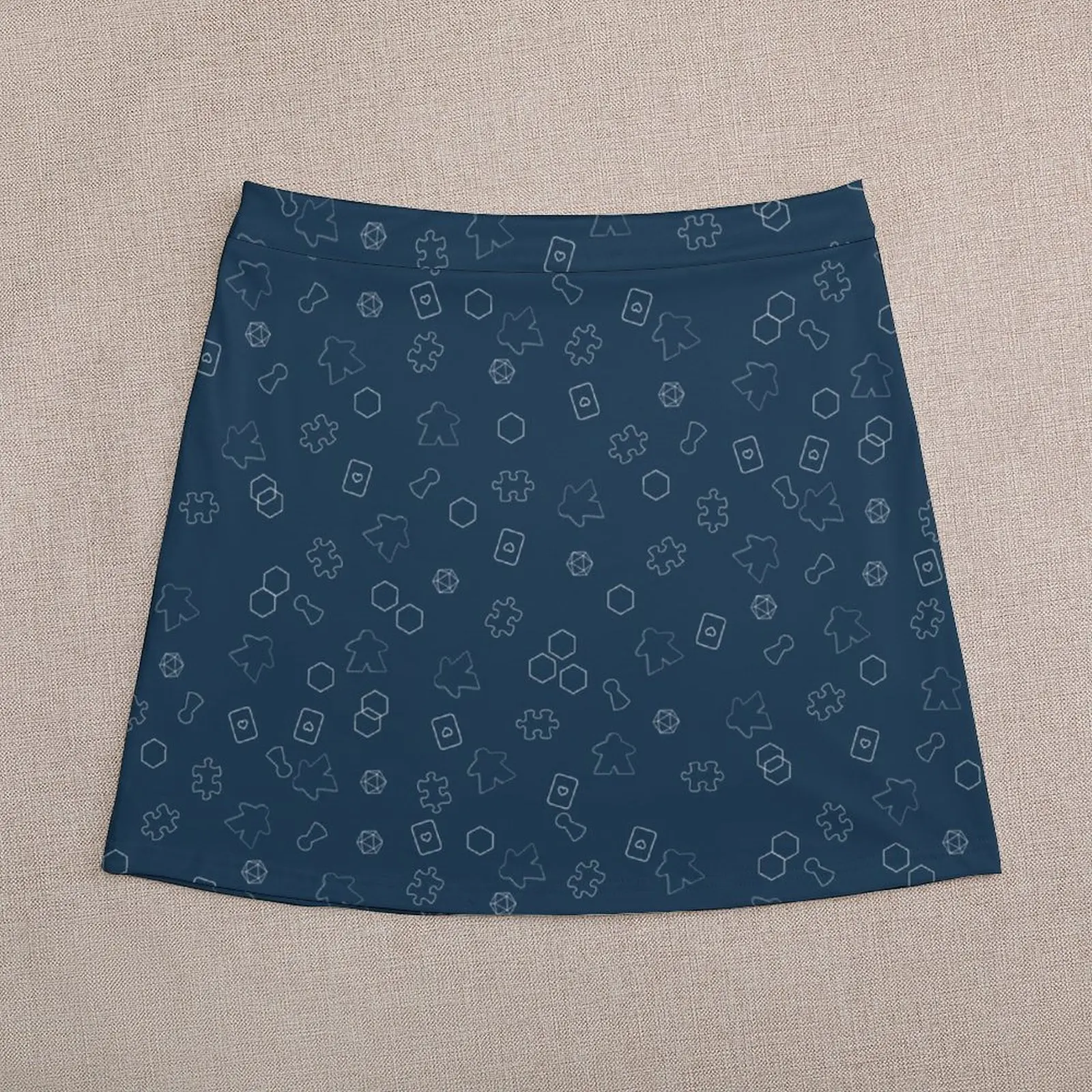 Meeple and board games pattern Mini Skirt korean style skirt Woman short skirt elegant social women's skirts