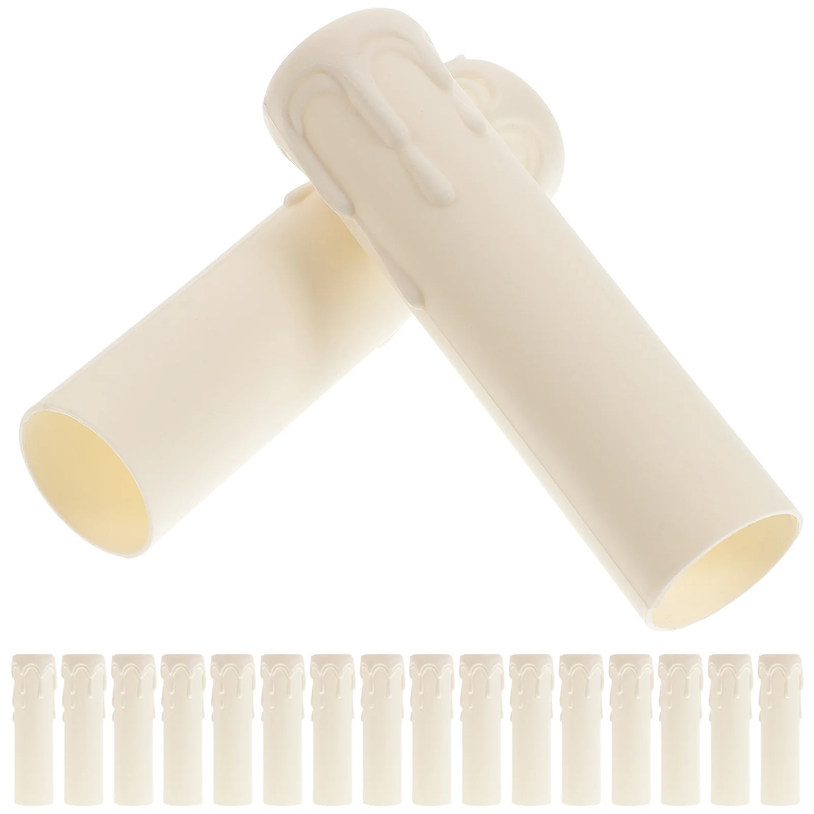 

20 Pcs Tears Sleeves Chandelier Socket Holders Durable Casings Fashionable Covers Plastic Useful Ceiling Light
