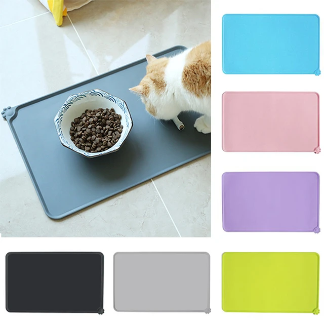 Pet Placemat Dog Food bowl Mat Cat Feed Mat Cat Dog Drinking Feeding  Placemat Silicone Waterproof Pet Bowl Pad Feeder Mats