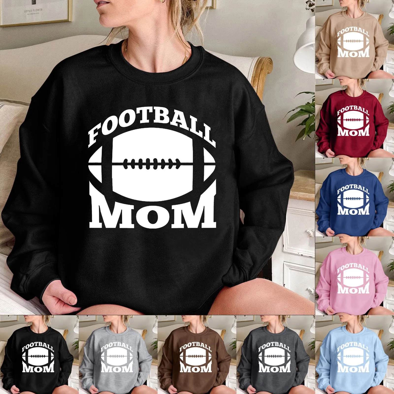 

Fashion Women's Warm Sweatshirt Casual Long Sleeve O Neck Soft Printed Shirt Winter Sweatshirts Ethnic Running