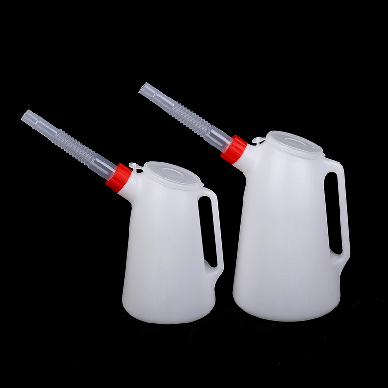 1.2L/2L/3L/5L Oil Measuring Jug Petrol Can Fuel Tank With Pouring Flexible For Automotive Garage Oil Measuring Container