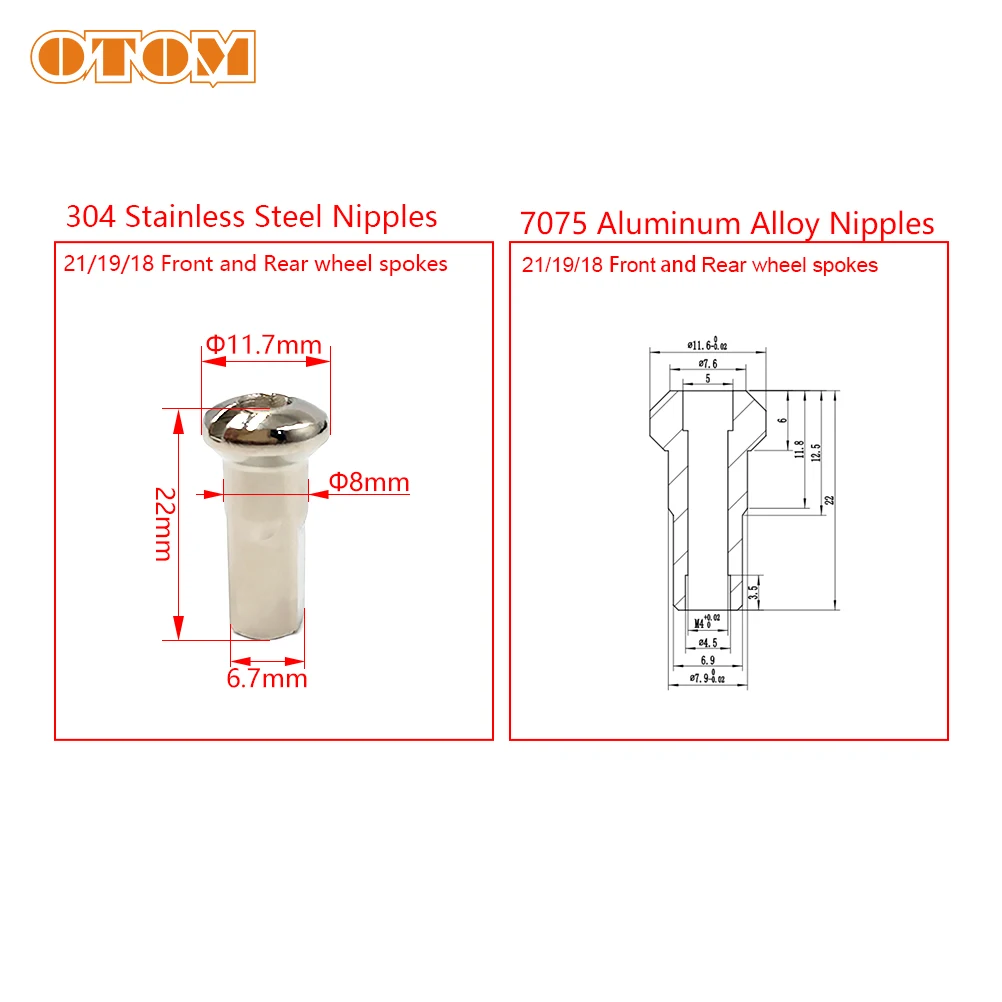 Motorcycle 21" Front 18" 19" Rear Wheel Spoke Kit Electrophoresis Anti-Rust Stainless Steel Aluminum Nipples For KTM XCF