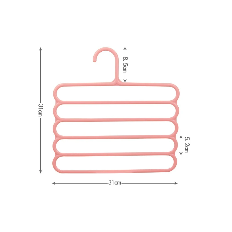 Clothes Hanger Clothes Hangers Trousers Hangers Holders 5 Layers Pants Towel Scarfs Racks Storage Organization