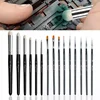 Paint Brush Set, Fine Detail Wood Handle Brushes for Miniature Art Painting, Acrylic, Watercolor - Micro Detailing & Drybrush 1