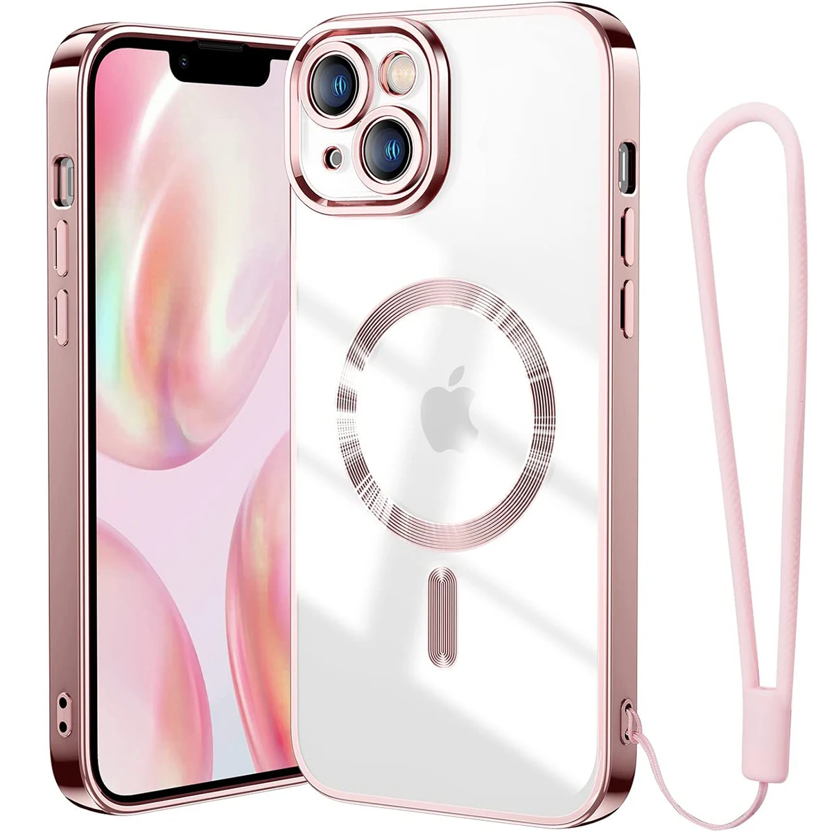 Fashion Plating Magnetic For Magsafe Wireless Charger Case For