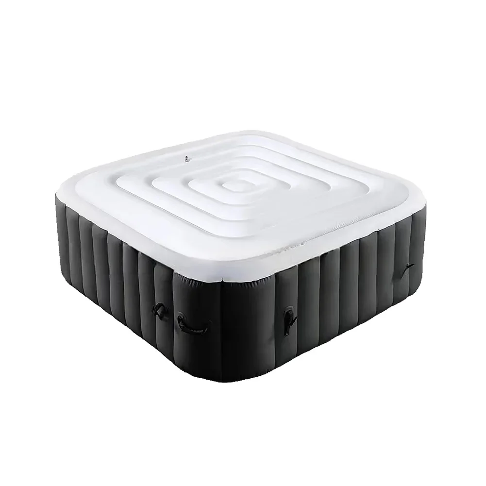 물 온도 상승을 방지하기위한 검은 사각형 130cm 풍선 풀 커버 PVC 풍선 풀 커버 스파 욕조 먼지 커버