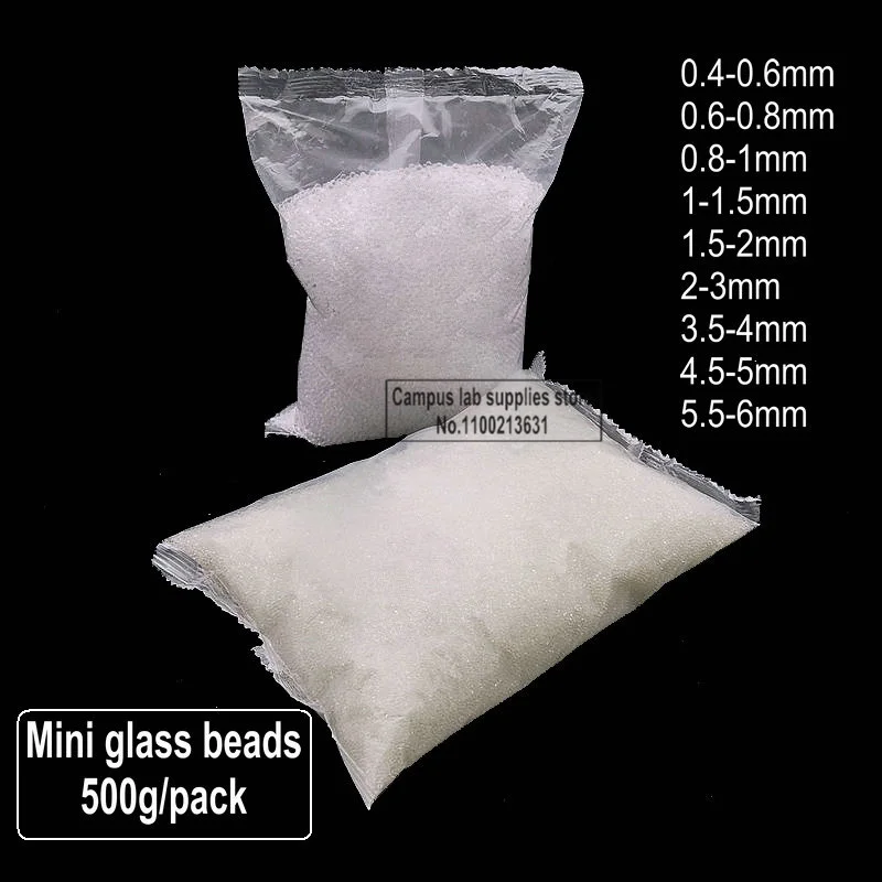 

500g/bag Lab Glass Silica Microbeads Laboratory Anti-splash Mini Beads for Ink Grinding Spray Pump Heating Experiments