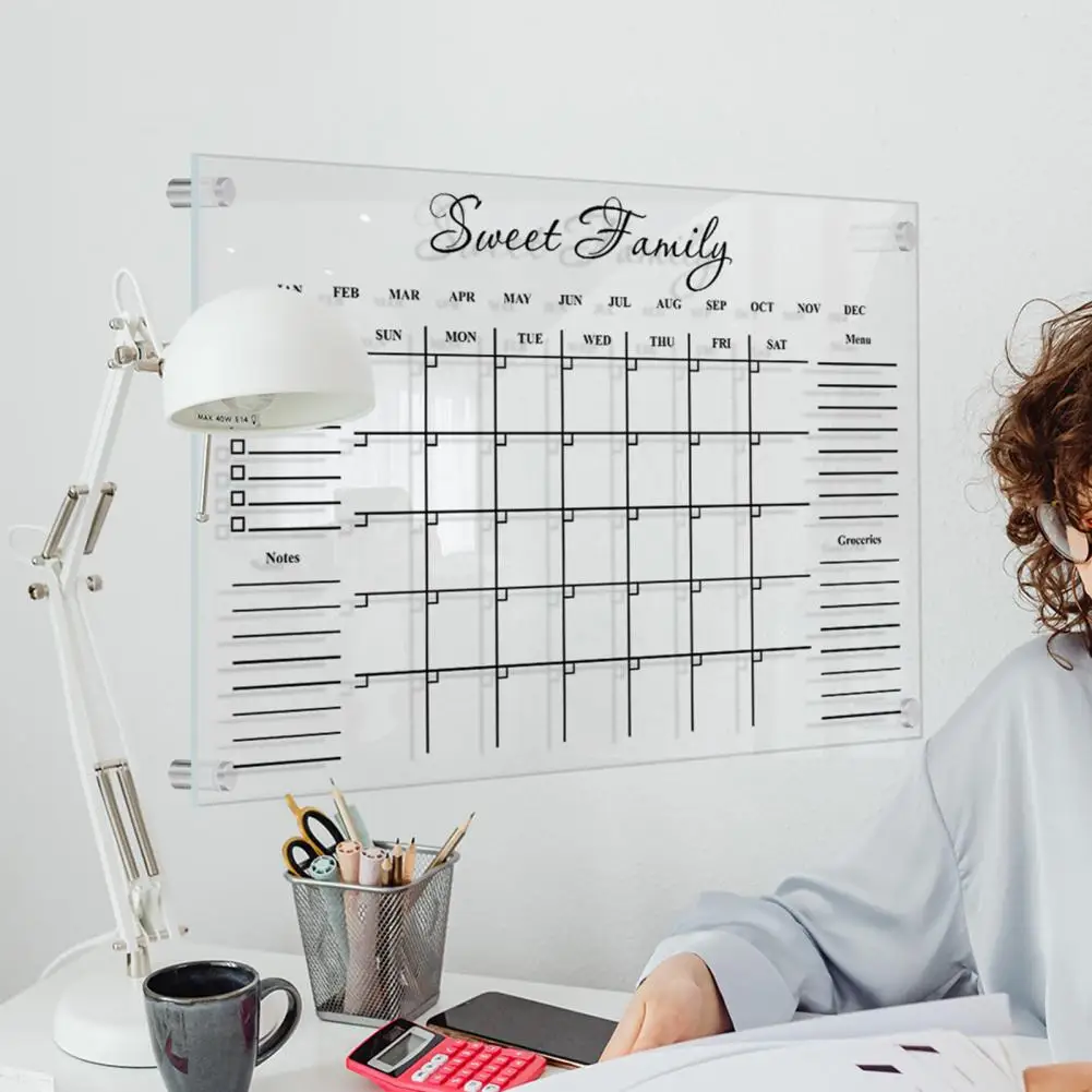 1 Set Convenient Note Board Three-dimensional Style Memo Board Clear Printing with Nail Pen Message Pad Leave Messages