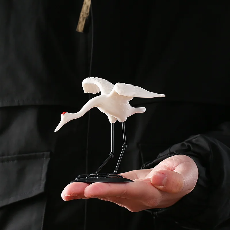 Creative Crane Statue for Living Room, Desktop Decoration,Animal Figurines, Ceramic Crafts,Indoor Wine Rack,Showcase,Home Deco