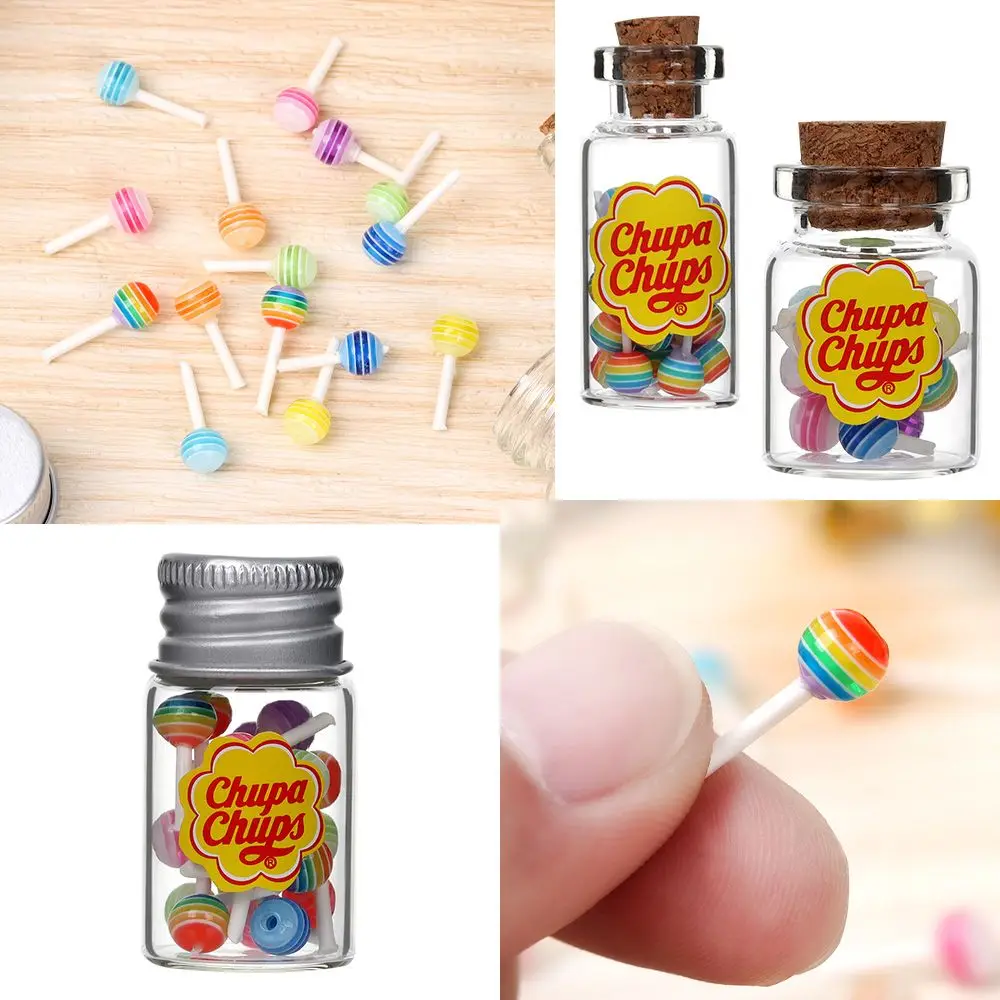 Miniature Dollhouse Candy Jar with Lollipops - DIY Kitchen Accessories