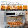 Heating Air Fryer Toaster Oven, Extra Large Countertop Convection Oven 10-in-1 Combo, 6-Slice Toast, Enamel Baking Pan Easy Clea 6