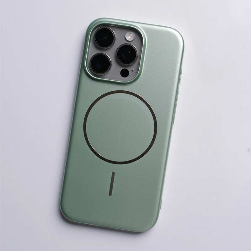 Sleek Titanium Magnetic Shockproof Case - Matte Finish