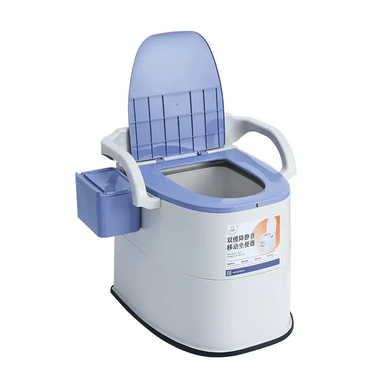 Versatile Bathroom Toilet Chair - For Elderly, Disabled, and Pregnant Women, Movable Indoor Dual-Purpose with Backrest 6