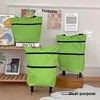 Foldable Shopping Trolley Bag With Wheels Large Reusable Cloth Hand Tote Bolsas Eco Fabric Supermarket Grocery Pull Cart Bag 5