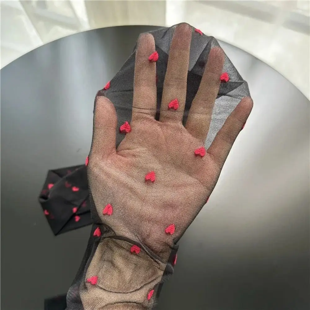 Description Picture 4 of itemExquisite Red Heart Print Silk Stockings Sweet Girls Christmas Gifts Female Alluring Hosiery Nylon Tights Women Sexy Pantyhose