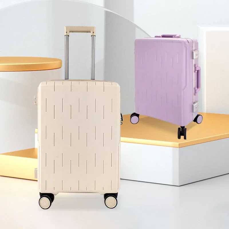 

Travel Suitcase Aluminum Frame Rolling Luggage Large Capacity Trunk Fashion Carry-on Box Password Trolley Case High Beauty Cases