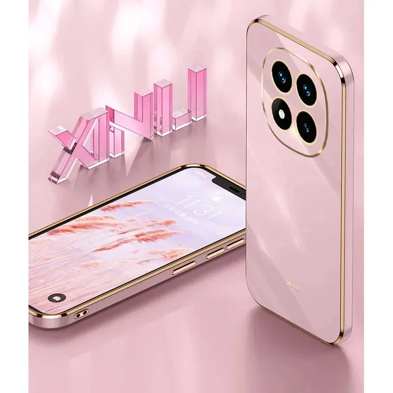 Sleek and Durable Plating Smooth Phone Case with Textured Grip