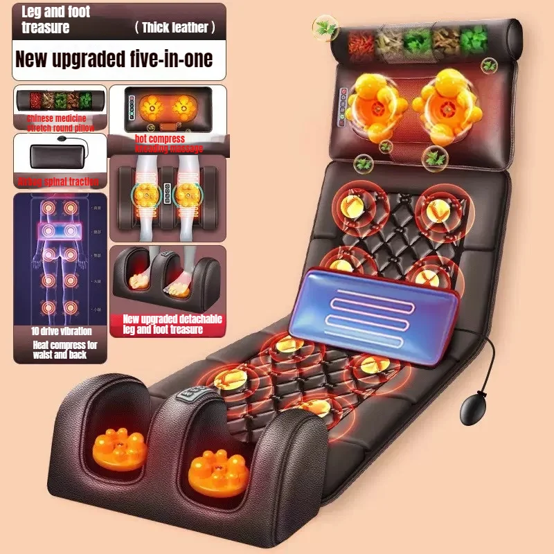 Electric Full Body Massage Mattress with Heat and Vibration