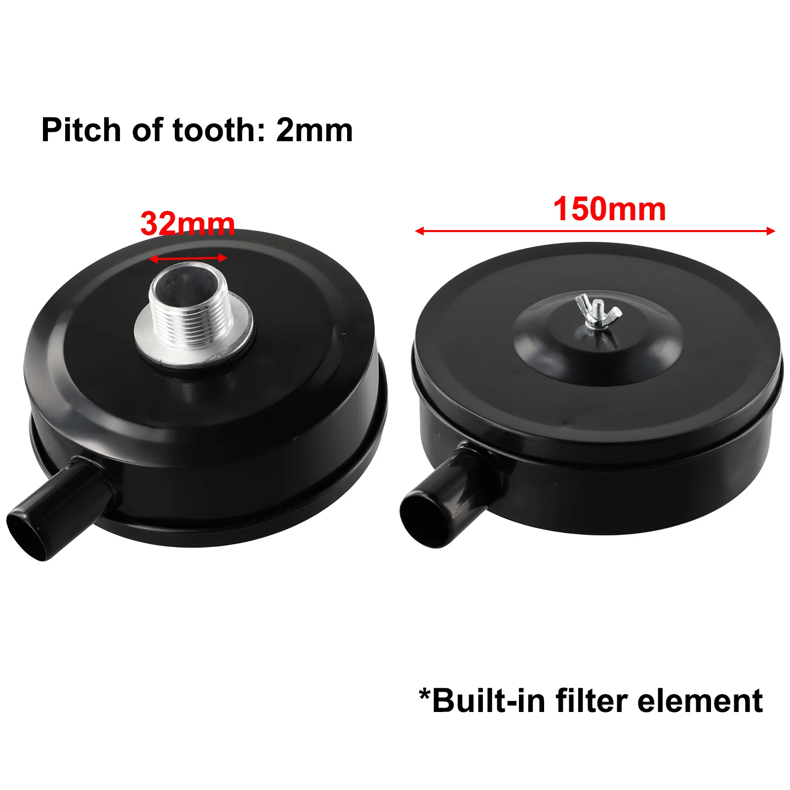 

Воздушный компрессор фильтр Глушитель для воздушных компрессоров наружная резьба 32 мм Замена Простота установки металлический корпус запасные части 150 мм