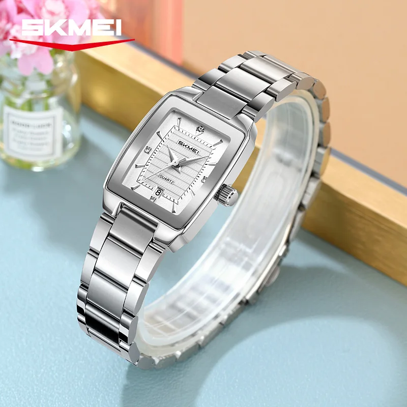 SKMEI 2578 Luxury High-end Quartz Watch for Women Waterproof Shockproof Date Watch Girl Gift Dresses Versatile Womens Watches - 4