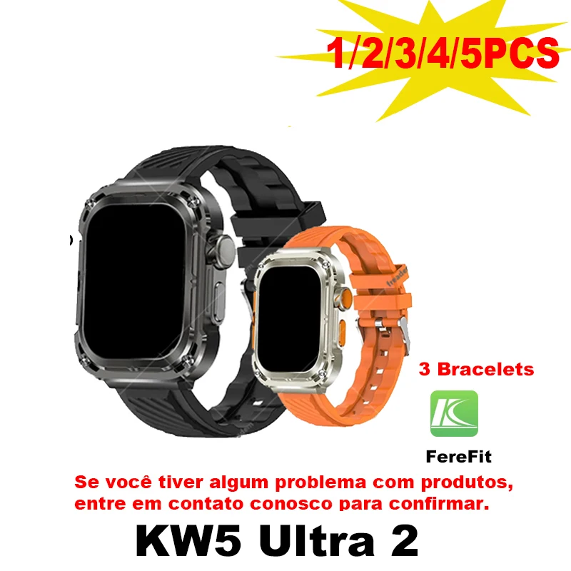 

KW5 Ultra 2 Smart Watch Gift Set for Men Women 2.2inch Bluetooth Call Message Alarm Reminder Extra Bracelets Smart Watch 2024