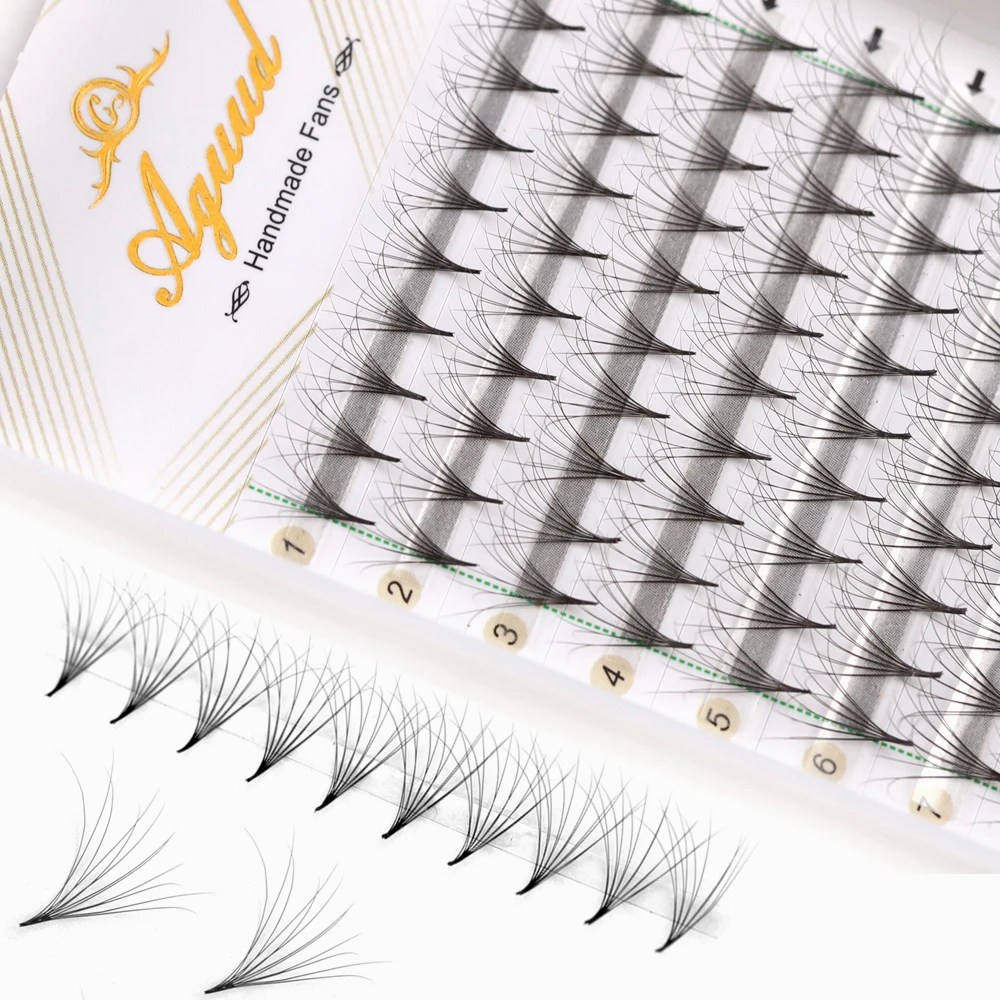 

AGUUD Premade Volume Fans Lashes Double Layers Eyelash Extension Pointy Base Mega Volume Fans Silk Soft Volume Eyelashes Fluffy