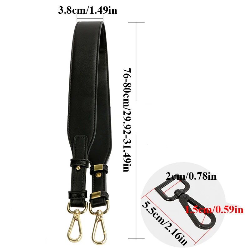 Bag Handle Strap PU Leather Replacement Belt Shoulder Strap Solid Color  Short