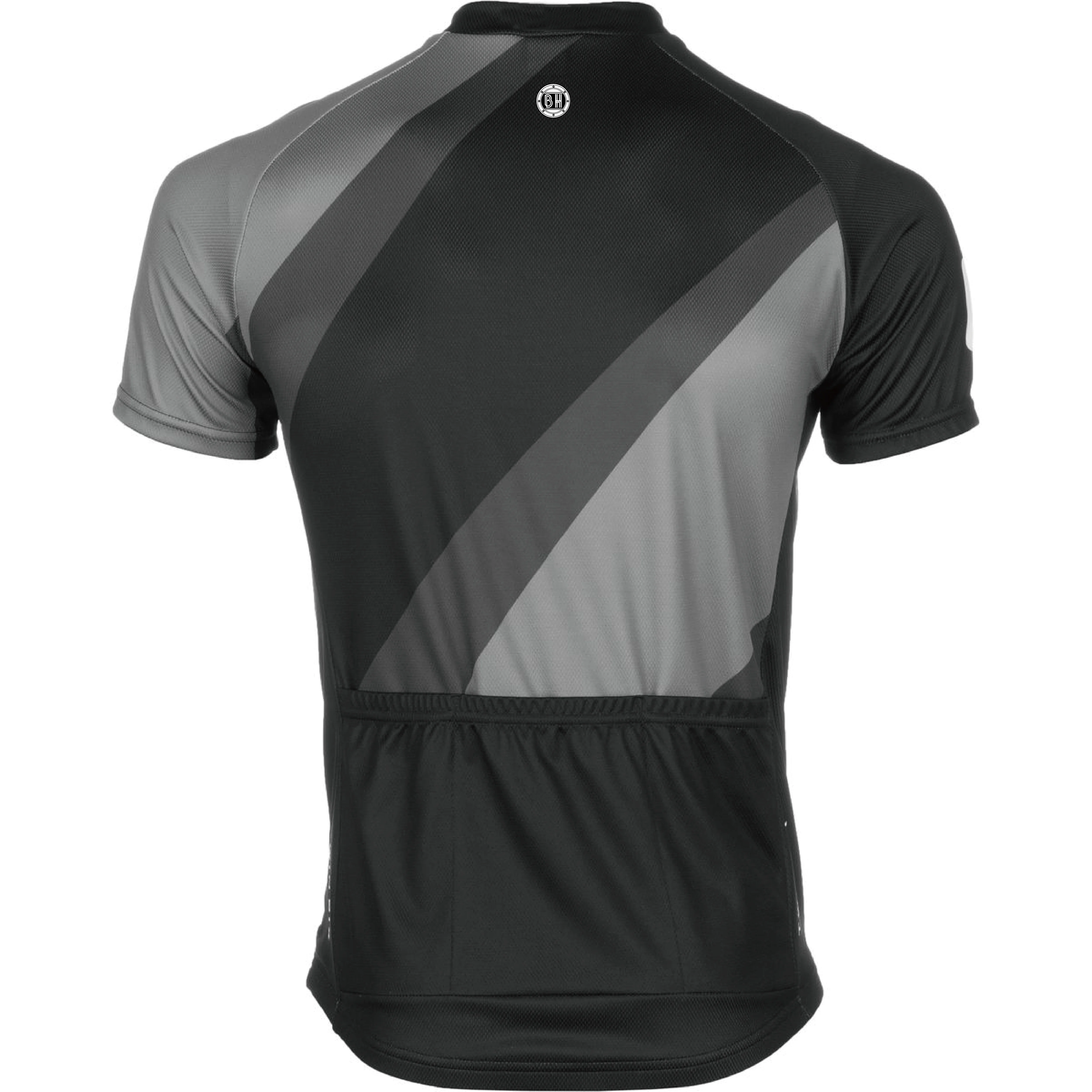 Black Cycling Jersey, Men's Activewear Short Sleeve Breathable Casual Bike Shirts