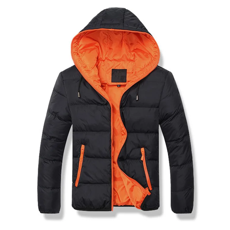 Men's Hooded Parkas Coat Casual Autumn Winter Thin Hooded Cotton Padded Jacket Waterproof Outdoor Travel Climbing Outwear cotton jacket parka coat parkas coat