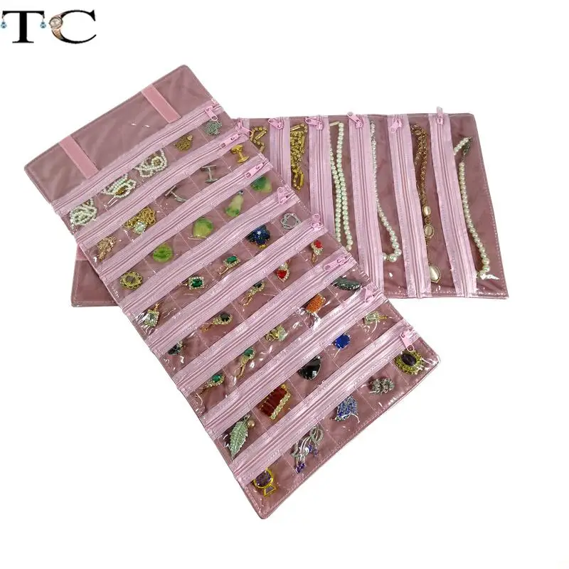 Dustproof and Oxidation Proof Transparent Pvc Check Jewelry Storage Bag Earrings Ring Brooch Watch Cufflinks Storage Bag