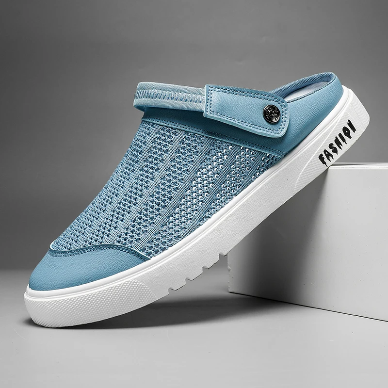 

Man Casual Half Slippers Summer Flip Flops Swimming Slipper Outdoor Beach Sandals Tennis Garden Shoes Footwear Zapatos