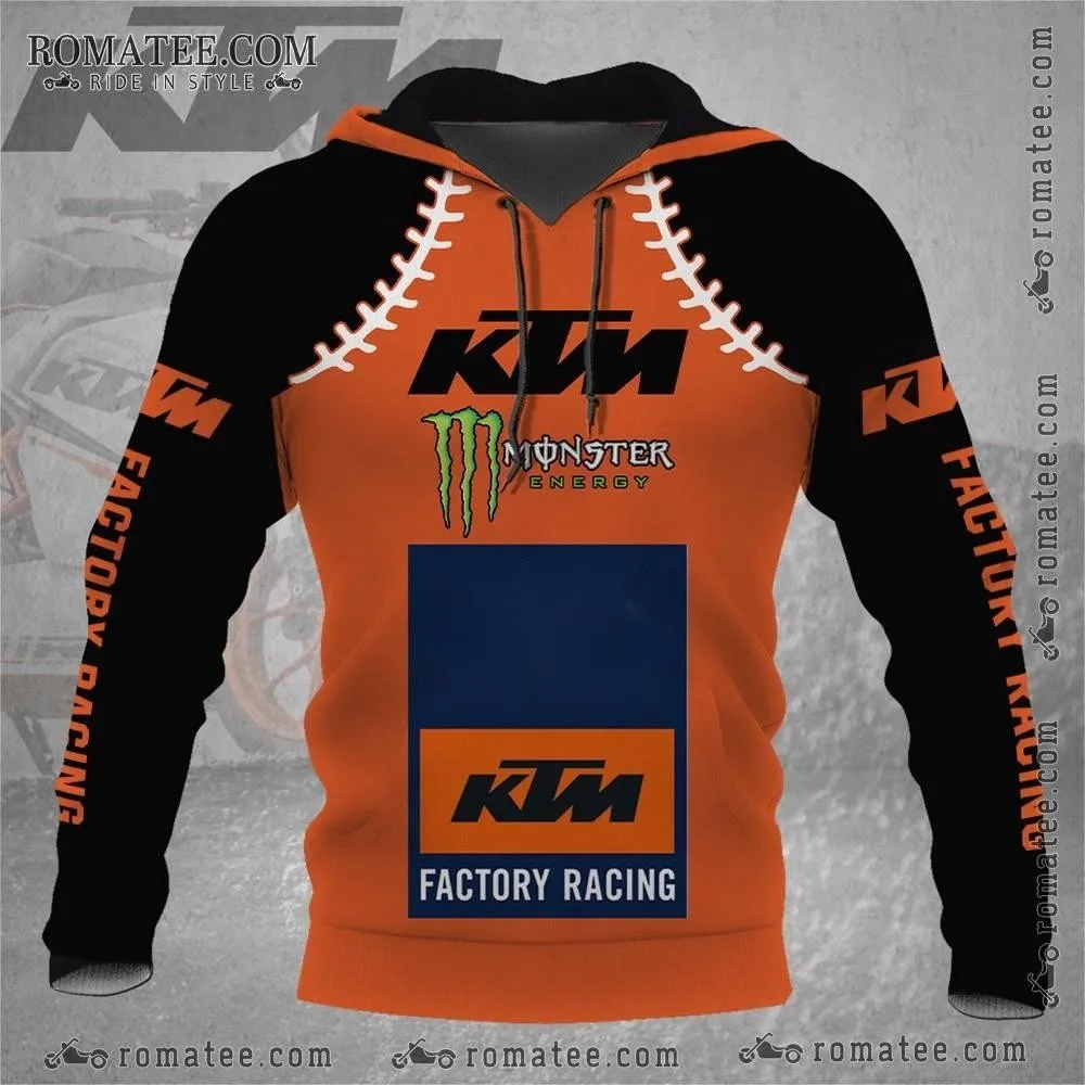 New Fashion Printed Design Long Sleeved Comfortable Unisex Drawstring Hoodies Motorcycle Riding KTM Sport Hooded Pullovers 4