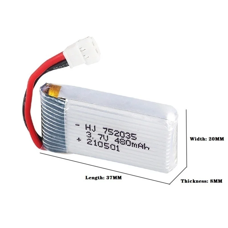 H31 Battery 3.7V 480mAh 752535 Lipo Battery And Charger For H107 H31 KY101 E33C E33 RC Drone Helicopter Spare Parts 3.7V