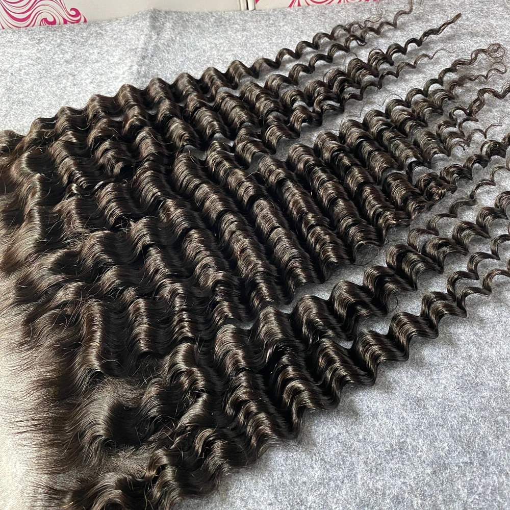 Deep Wave Skinlike 13X6 HD Lace Frontal Only Melt Skins Pre plucked 5x5 HD Lace Closure Only Brazilian Human Hair Bleach Knots